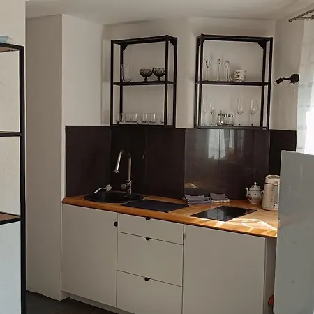 Apartment Modern With Bathroom Shower And Kitchen